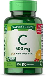 Nature's Truth Vitamin C, 500 mg, 100+10 Tablets