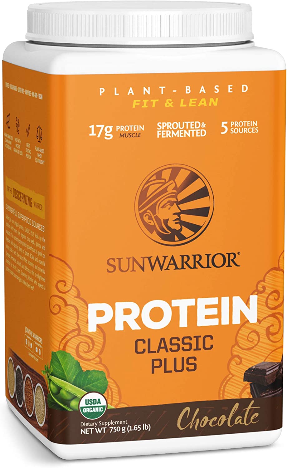 Sunwarrior Fit & Lean Classic Plus Protein 750g - Chocolate