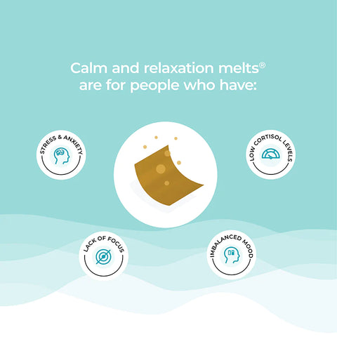 Melts Calm & Relaxation for reduced anxiety and balanced mood, Oral Strips
