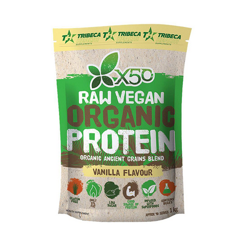 X50 Vegan Protein Vanilla Flavor- Protein Supplement- 1 Kg Pack